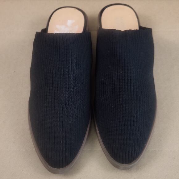 Market and Spruce Black Knit Block Heeled Slip-on Mules Women’s SZ 8  EUC - Picture 8 of 13